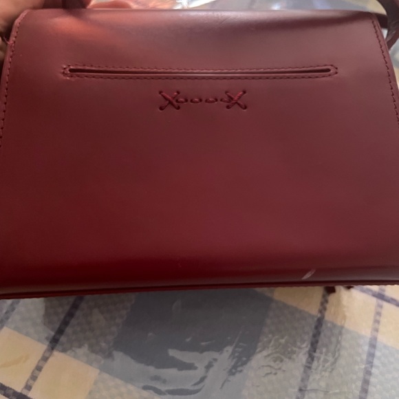 Elizabeth And James Eloise Field Bag Plum Tassle Leather Suede - Picture 3 of 16